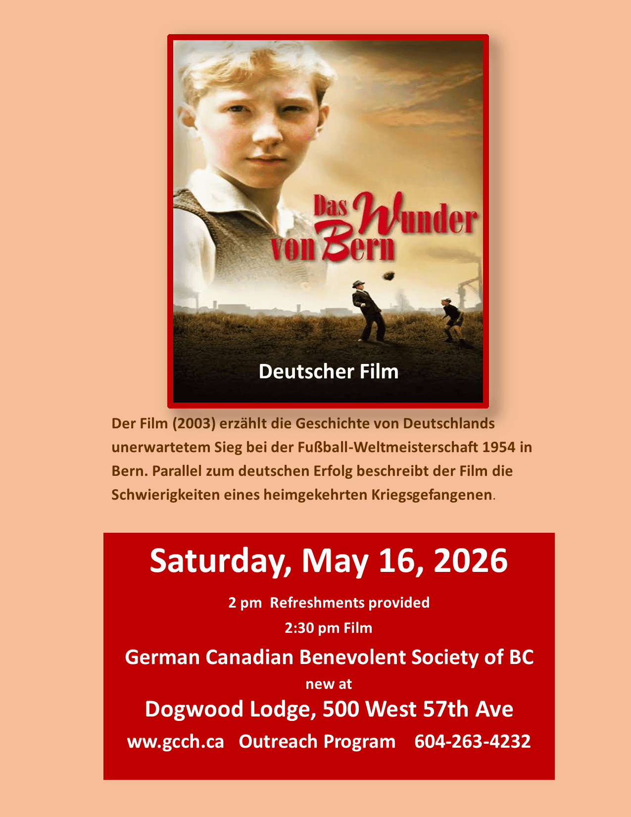 2026 May 16 poster Das Wunder von Bern Germ_